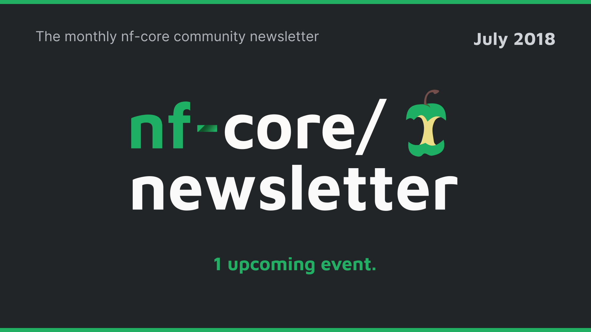 nf-core newsletter — July 2018